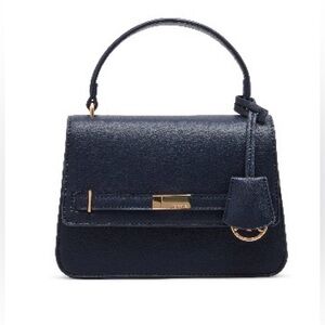 Navy blue- Belt frame satchel